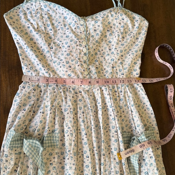 NWT Christy Dawn The Lia Blue Tulip Blue and White Floral Midi Dress large - Picture 17 of 17